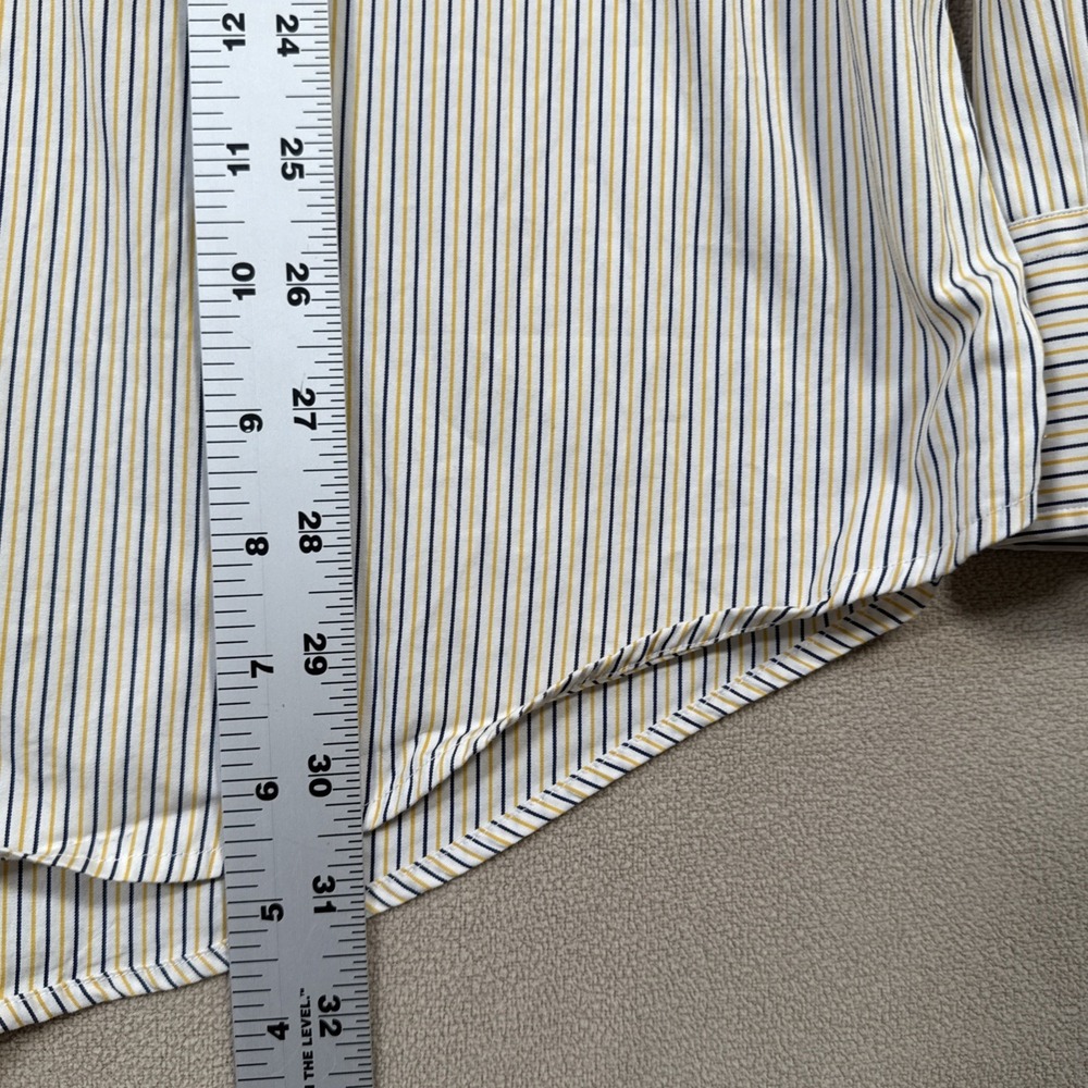 Polo Ralph Lauren Regent Custom Fit L/S Yellow Strip Button Dwn Shirt 17.5 34/35 - Picture 5 of 9